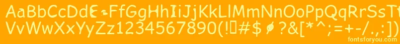 FkrSlurrlifeMedium Font – Yellow Fonts on Orange Background