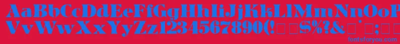 ArticulaDisplaySsi Font – Blue Fonts on Red Background