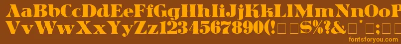 ArticulaDisplaySsi Font – Orange Fonts on Brown Background