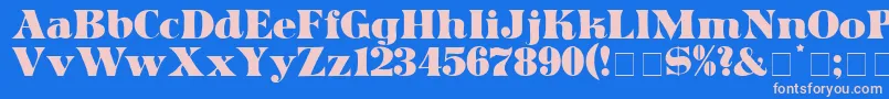 ArticulaDisplaySsi Font – Pink Fonts on Blue Background