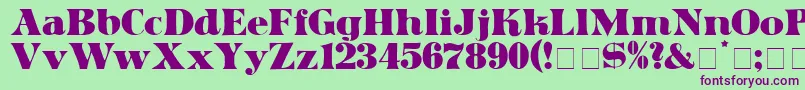 ArticulaDisplaySsi Font – Purple Fonts on Green Background