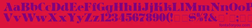 ArticulaDisplaySsi Font – Purple Fonts on Red Background