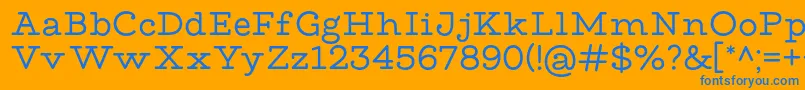 MadeWaffleSlabPersonalUse Font – Blue Fonts on Orange Background