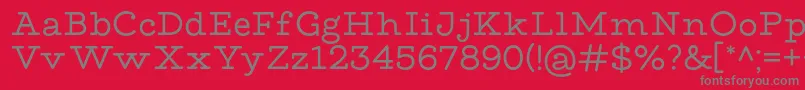 MadeWaffleSlabPersonalUse Font – Gray Fonts on Red Background