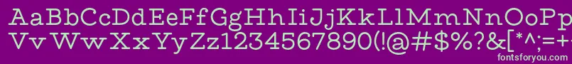 MadeWaffleSlabPersonalUse-fontti – vihreät fontit violetilla taustalla