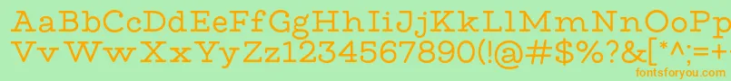 MadeWaffleSlabPersonalUse Font – Orange Fonts on Green Background