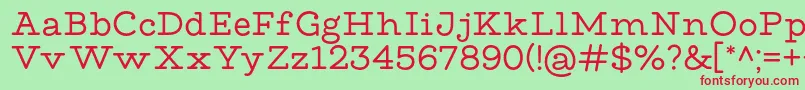 MadeWaffleSlabPersonalUse Font – Red Fonts on Green Background