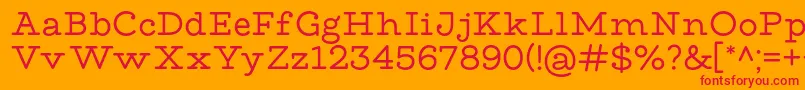 MadeWaffleSlabPersonalUse Font – Red Fonts on Orange Background