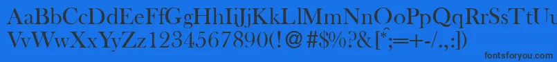 BaskervilleoldstyleRegular Font – Black Fonts on Blue Background