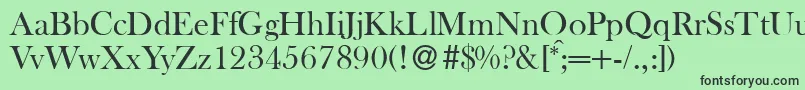 BaskervilleoldstyleRegular Font – Black Fonts on Green Background