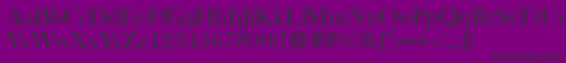 Czcionka BaskervilleoldstyleRegular – czarne czcionki na fioletowym tle
