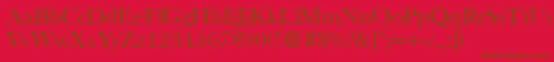 BaskervilleoldstyleRegular Font – Brown Fonts on Red Background