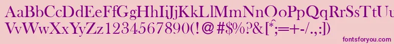 BaskervilleoldstyleRegular Font – Purple Fonts on Pink Background