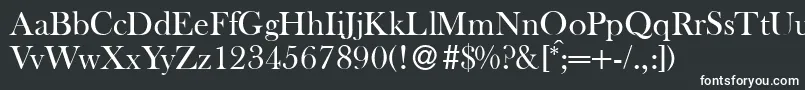 BaskervilleoldstyleRegular Font – White Fonts on Black Background