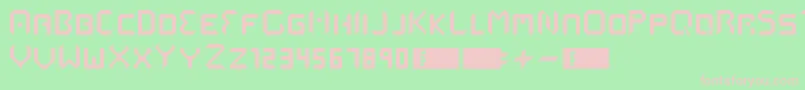 MmsStart Font – Pink Fonts on Green Background