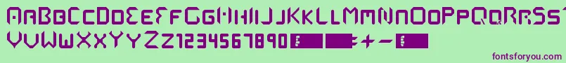 MmsStart Font – Purple Fonts on Green Background