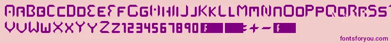 MmsStart Font – Purple Fonts on Pink Background