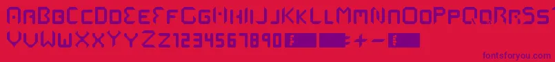 MmsStart Font – Purple Fonts on Red Background