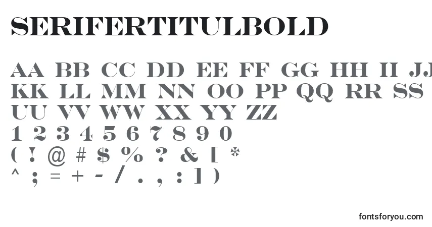 Schriftart SerifertitulBold – Alphabet, Zahlen, spezielle Symbole