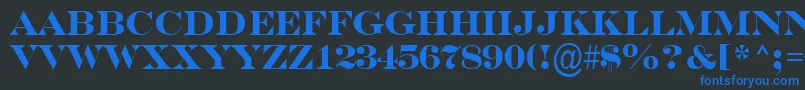 SerifertitulBold Font – Blue Fonts on Black Background