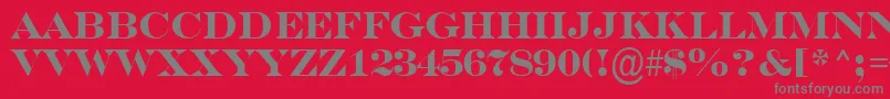 SerifertitulBold Font – Gray Fonts on Red Background