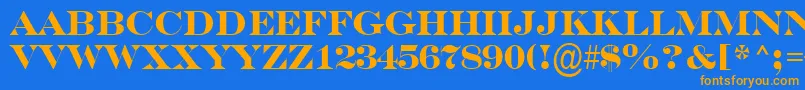 SerifertitulBold Font – Orange Fonts on Blue Background