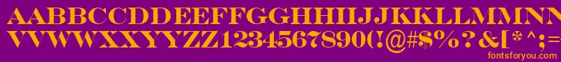 SerifertitulBold Font – Orange Fonts on Purple Background