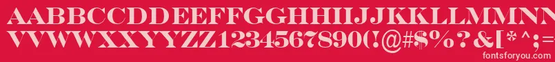 SerifertitulBold Font – Pink Fonts on Red Background