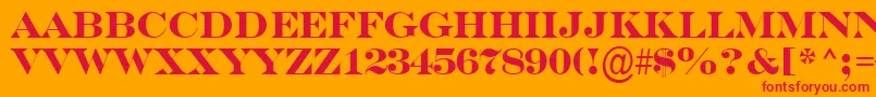 SerifertitulBold Font – Red Fonts on Orange Background