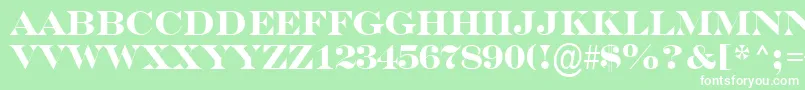 SerifertitulBold Font – White Fonts on Green Background