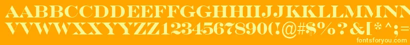 SerifertitulBold Font – Yellow Fonts on Orange Background