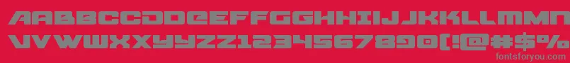 Aircruiserexpand Font – Gray Fonts on Red Background