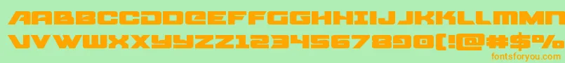 Aircruiserexpand Font – Orange Fonts on Green Background