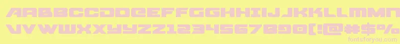 Aircruiserexpand Font – Pink Fonts on Yellow Background