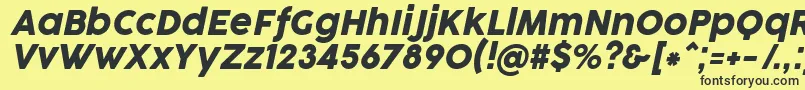 CocogooseProItalicTrial Font – Black Fonts on Yellow Background