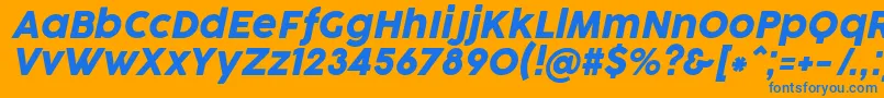 CocogooseProItalicTrial Font – Blue Fonts on Orange Background