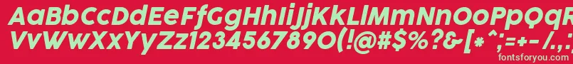 CocogooseProItalicTrial Font – Green Fonts on Red Background