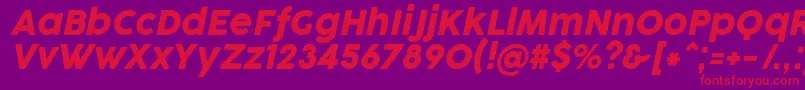 CocogooseProItalicTrial Font – Red Fonts on Purple Background