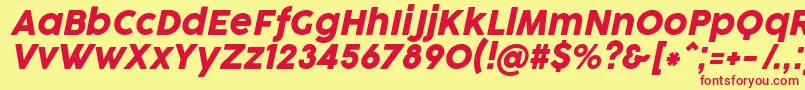 CocogooseProItalicTrial Font – Red Fonts on Yellow Background