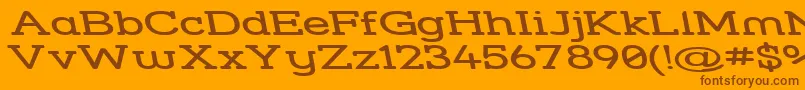 Strslswr Font – Brown Fonts on Orange Background