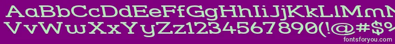 Strslswr Font – Green Fonts on Purple Background