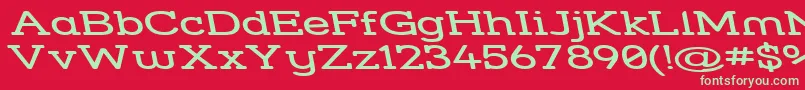 Strslswr Font – Green Fonts on Red Background