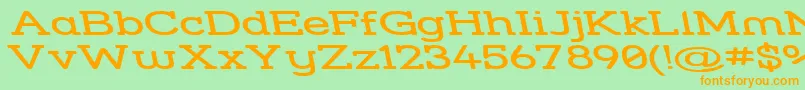 Strslswr Font – Orange Fonts on Green Background