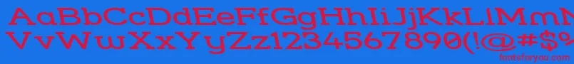 Strslswr Font – Red Fonts on Blue Background