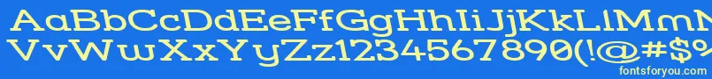 Strslswr Font – Yellow Fonts on Blue Background