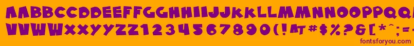 SfPaleBottomExtended Font – Purple Fonts on Orange Background