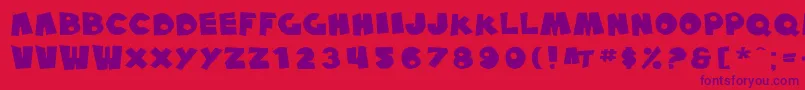 SfPaleBottomExtended Font – Purple Fonts on Red Background