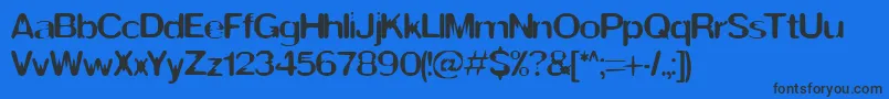 Thwart Font – Black Fonts on Blue Background