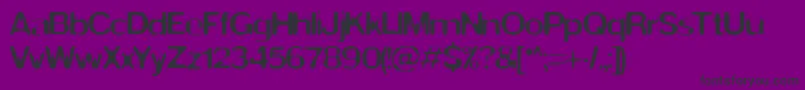 フォントThwart – 紫の背景に黒い文字