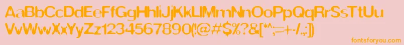 Thwart Font – Orange Fonts on Pink Background